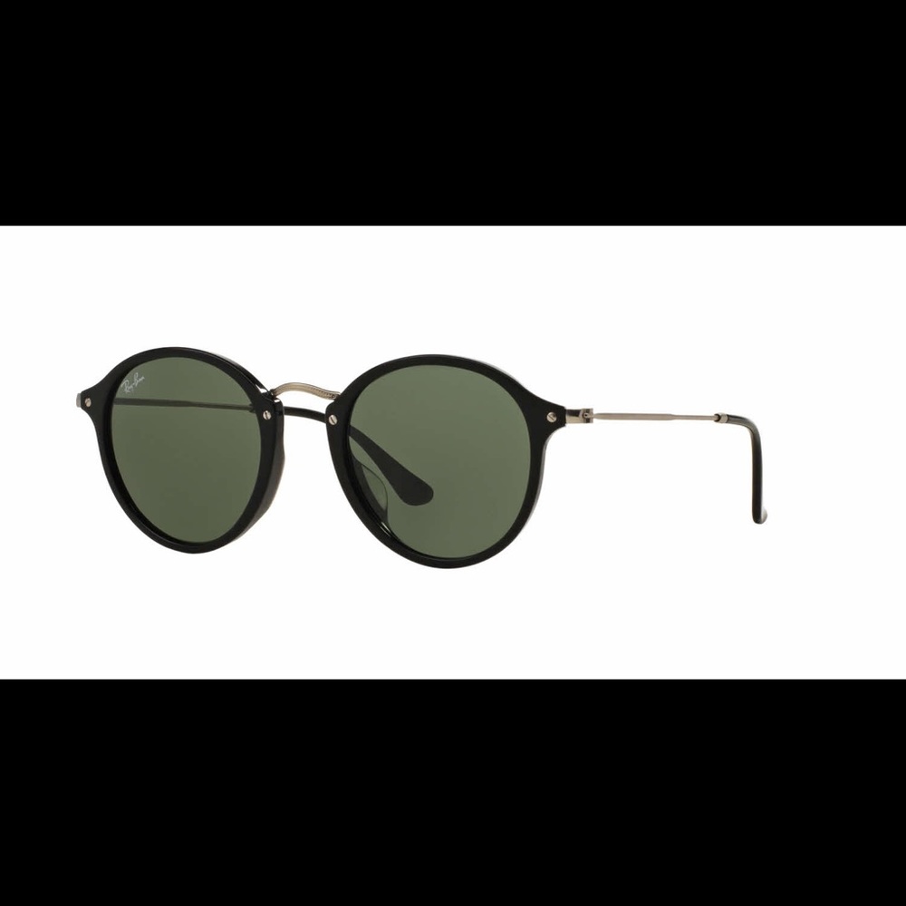 Rayban Black Round Fleck Sunglasses